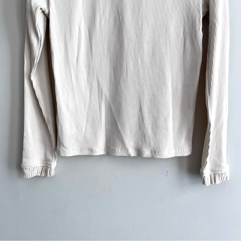 J.Crew Long Sleeve Ribbed Ruffle Neck Top - Picture 11 of 11